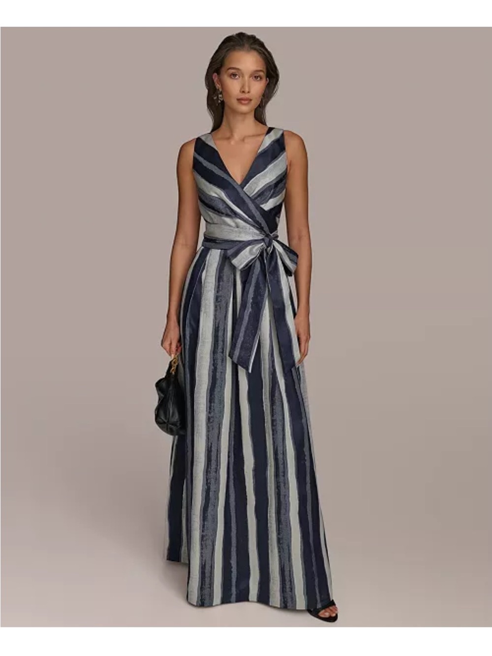 Donna Karan New York
Women's Striped Belted Gown - Picture 1 of 9